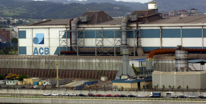 Instalaciones de Arcelor MIttal en la Aceria Compacta de Bizkaia (ACB), en Sestao. EL MUNDO